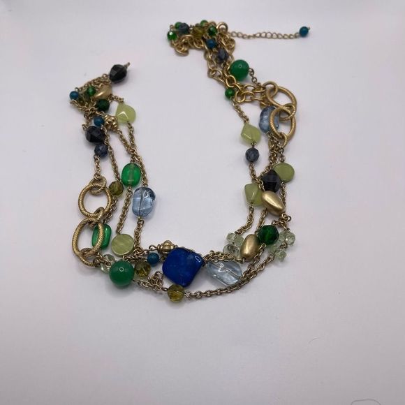 Lia Sophia multi strand multi color beaded necklace - Picture 2 of 4